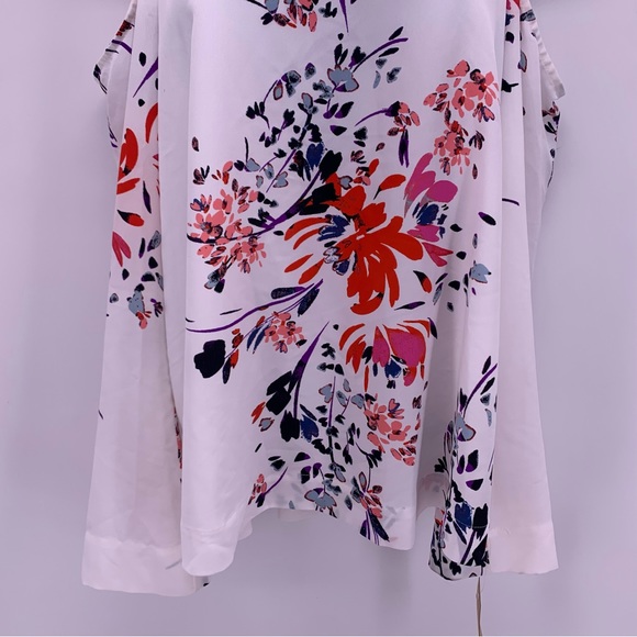 NEW Rachel Roy Cold Shoulder Long Sleeve Floral Blouse Size Small - Picture 3 of 11